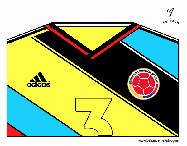 Camiseta del mundial de fútbol 2014 de Colombia