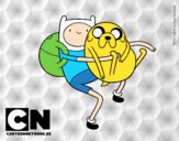 Finn y Jake abrazados