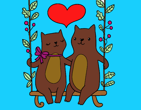 Gatitos enamorados