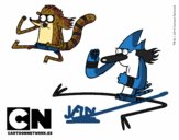 Mordecai y Rigby karatekas