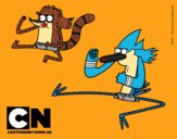 Mordecai y Rigby karatekas