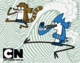 Mordecai y Rigby karatekas