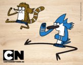 Mordecai y Rigby karatekas