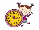 Niña con reloj