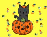 Un gatito de Halloween