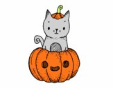 Un gatito de Halloween