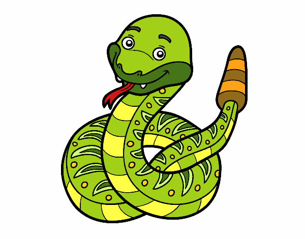 Una serpiente de cascabel