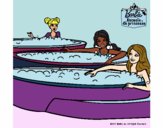 Barbie y sus amigas en el jacuzzi