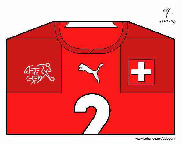 Camiseta del mundial de fútbol 2014 de Suiza