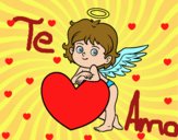 Cupido y un corazón