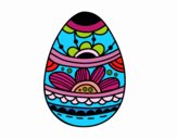 Huevo de Pascua estampado floral