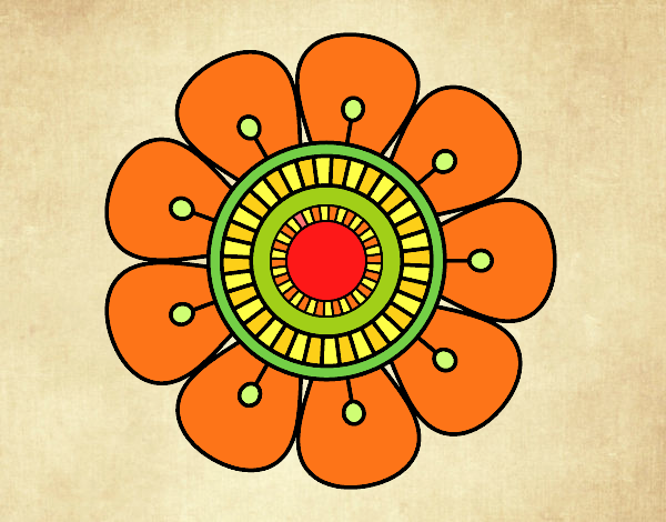 Mandala en forma de flor