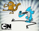 Mordecai y Rigby karatekas