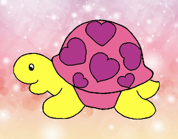 Tortuga con corazones