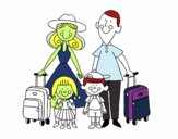 Una familia de vacaciones