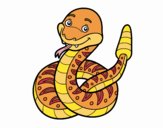 Una serpiente de cascabel