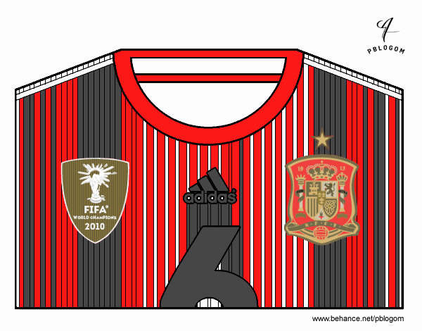 Camiseta del mundial de fútbol 2014 de España