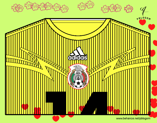 Camiseta del mundial de fútbol 2014 de México