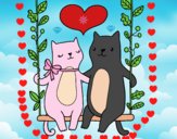 Gatitos enamorados