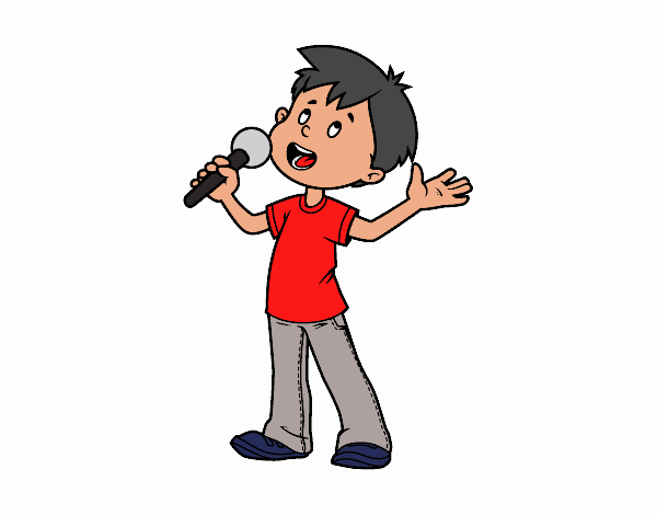 Resultado de imagen de NIÑO CANTANDO DIBUJO