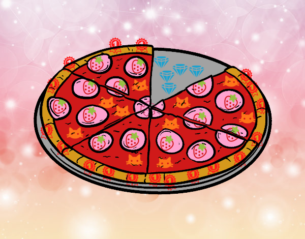 Dibujo Pizza italiana pintado por Lorelai