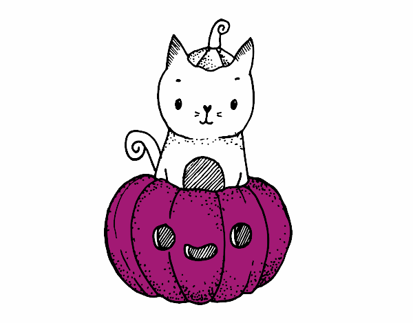 Un gatito de Halloween