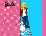 Barbie con cazadora de cuadros