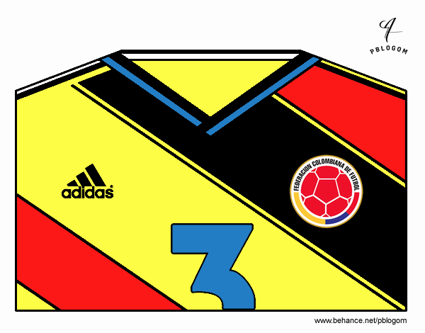 Camiseta del mundial de fútbol 2014 de Colombia