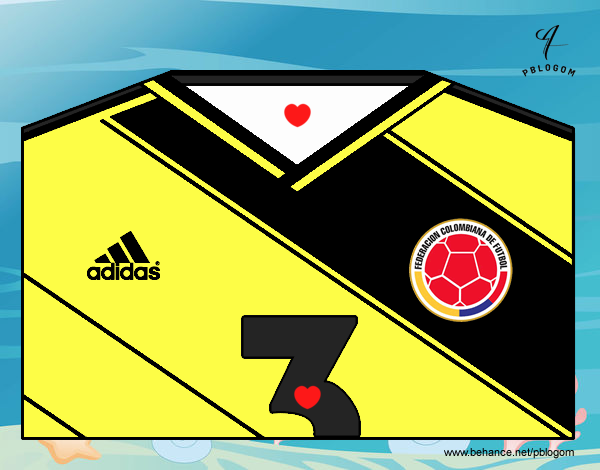 Camiseta del mundial de fútbol 2014 de Colombia