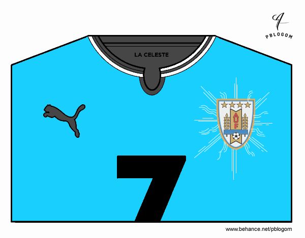 Camiseta del mundial de fútbol 2014 de Uruguay