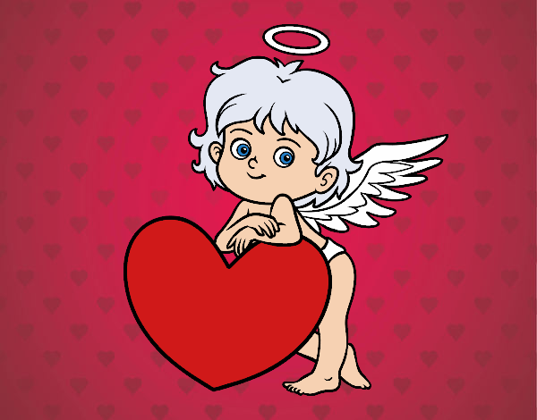 Cupido y un corazón