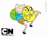 Finn y Jake abrazados