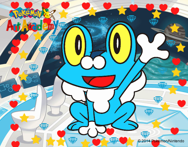 Froakie saludando