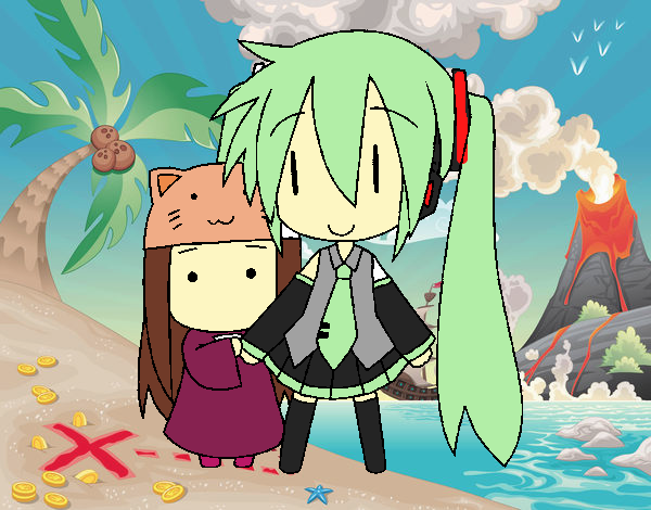 Miku y Kasane Chibi