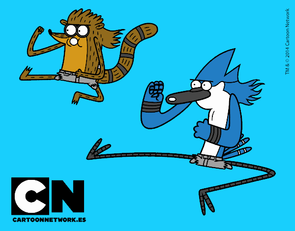 Mordecai y Rigby karatekas