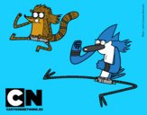 Mordecai y Rigby karatekas