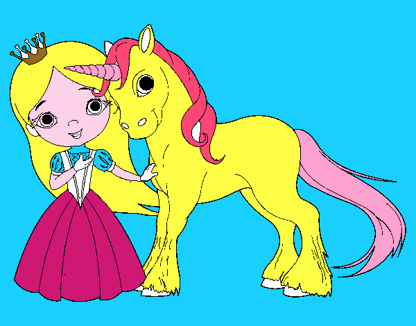 Princesa y unicornio