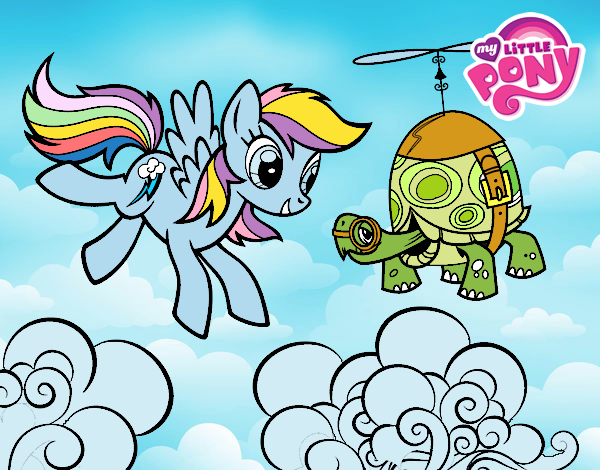 Rainbow Dash y la tortuga tanque