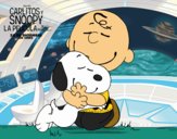 Snoopy y Carlitos abrazados