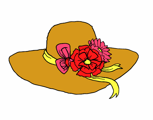 Sombrero con flores