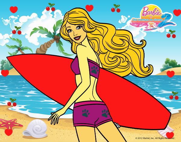 Barbie surfera