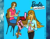 Barbie y su hermana merendando