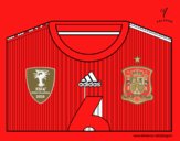 Camiseta del mundial de fútbol 2014 de España