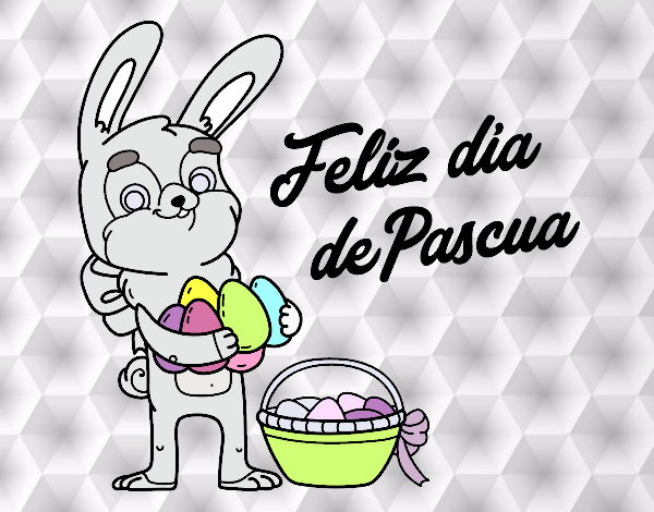 Conejo con muchos huevos de Pascua