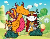 Dragón y princesa