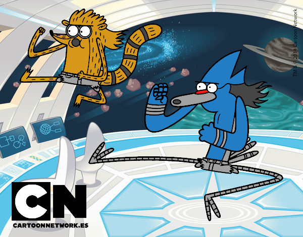 Mordecai y Rigby karatekas