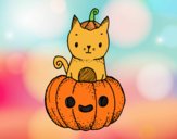 Un gatito de Halloween