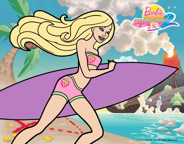 Barbie corre al agua