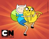 Finn y Jake abrazados