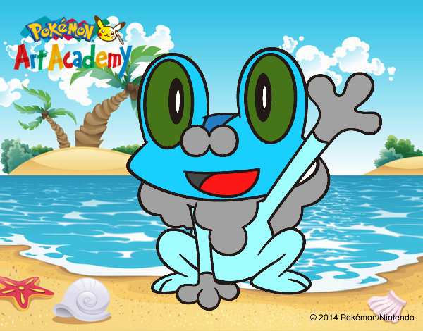 Froakie saludando